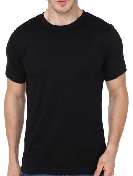 Buy black t-shirt online india