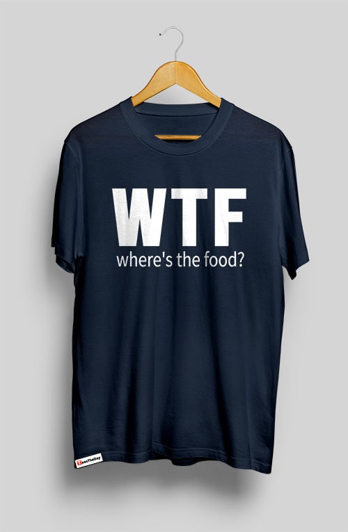 where's the food wtf t-shirt for men