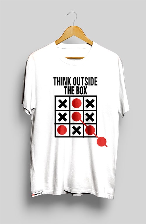 Think outside the box t-shirt for men