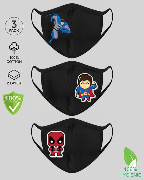 superhero printed mask