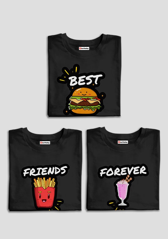 FRIENDSHIP DAY T-SHIRT COMBO OF 3-BEST FRIENDS FOREVER