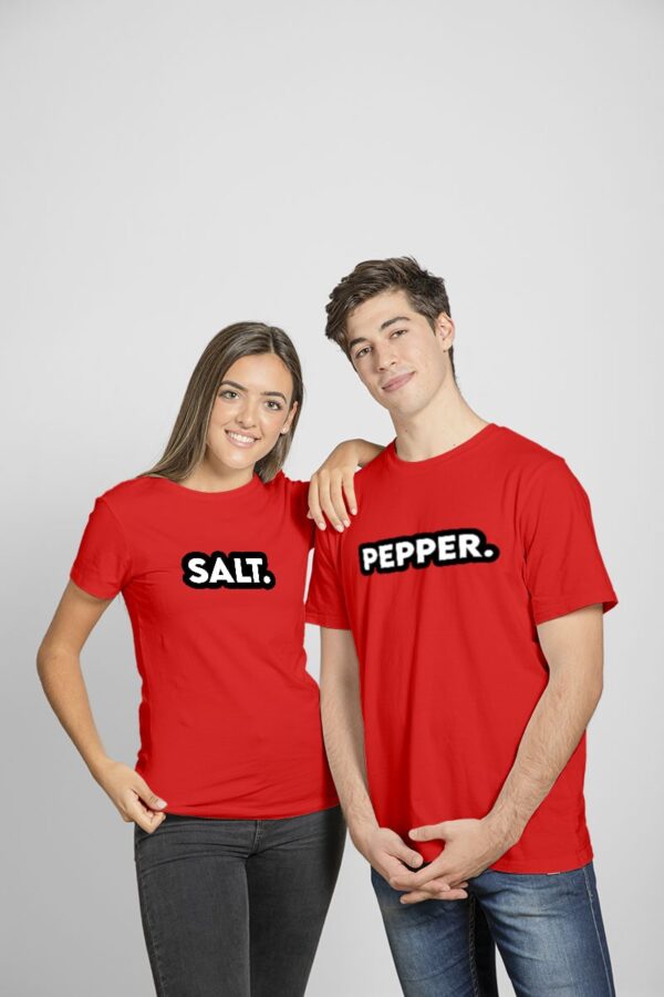 Buy Salt Pepper Couple T-shirts Online India | Pack Of 2