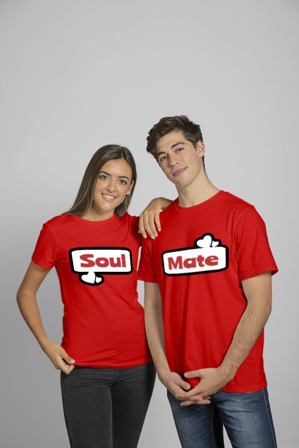 Buy Soul Mate Couple T-shirts Online India | Pack Of 2