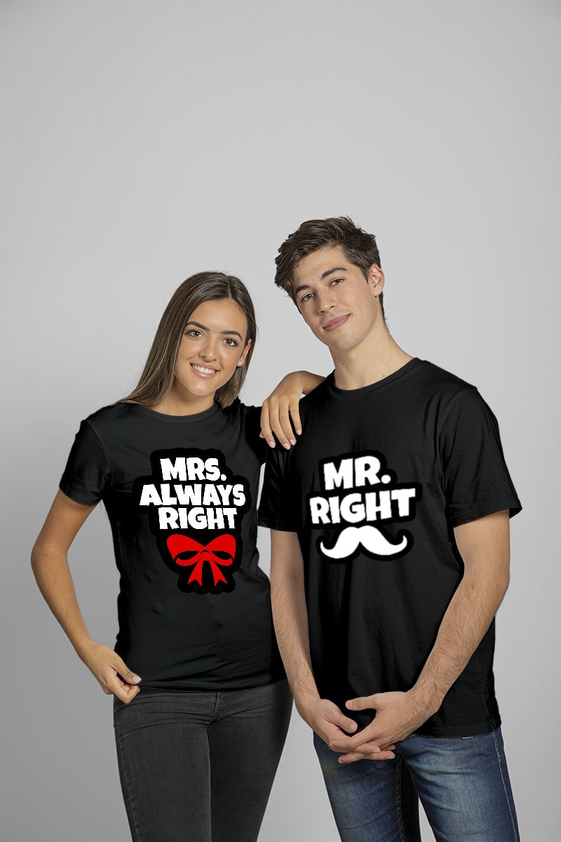 mr and mrs t shirts online india