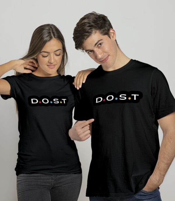 Buy Dost Couple T-shirts Online India | Pack Of 2