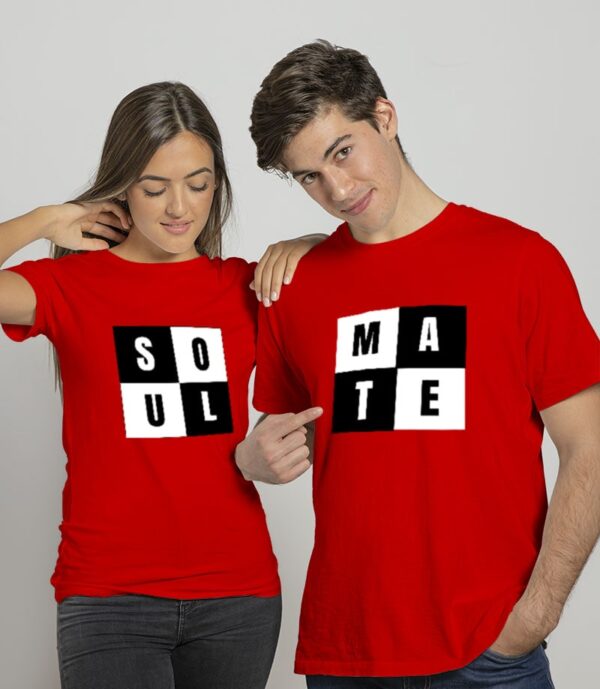 Buy Soul Mate Couple T-shirts Online India | Pack Of 2