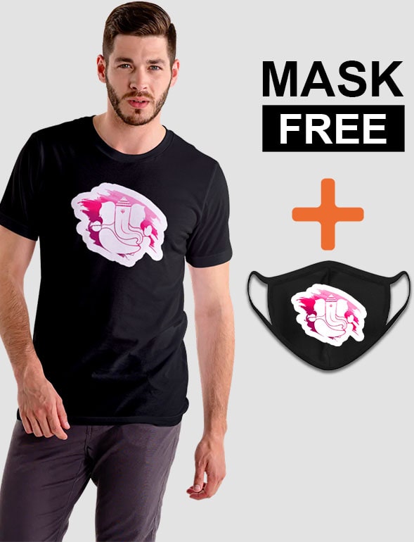 Buy Ganpati T-shirt and Mask Combo Online India - Men