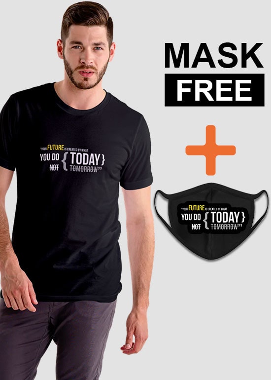 Buy Do It Today T-shirt and Mask Combo Online India