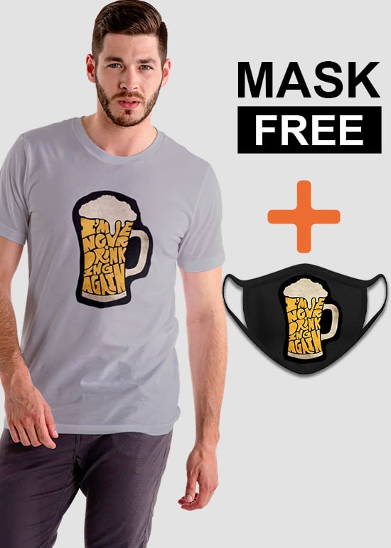 Buy I'm Not Drinking Again T-shirt and Mask Combo Online India