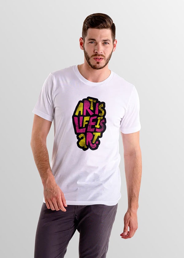 Buy Art Is Life Is Art T-shirt Online India - Men