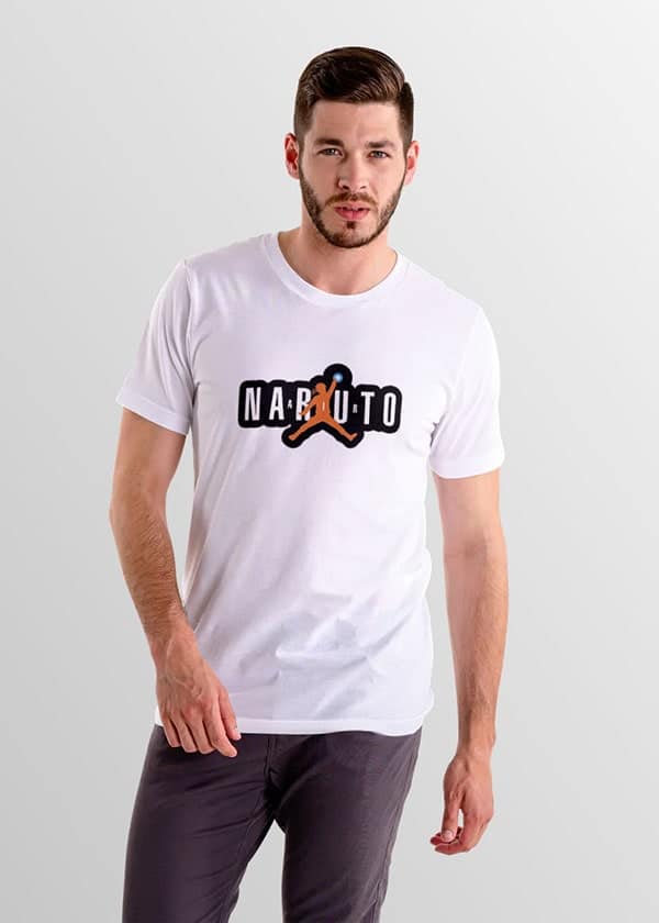 Buy Air Naruto Half Sleeve T-Shirt And Mask Combo - Grey