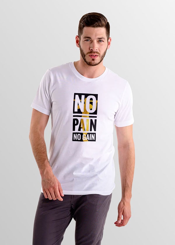 Buy No Pain No Gain Half Sleeve T-Shirt Online in India