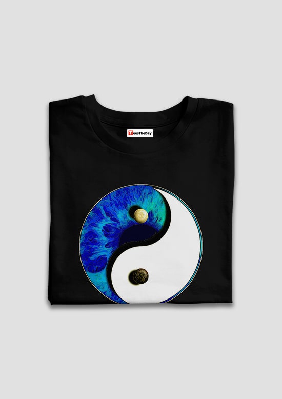 Buy Ying Yang Half Sleeves T Shirt Online in India