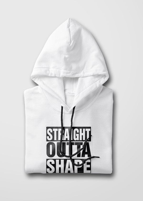 Buy Straight Outta Shape Hoodie Online India - Black