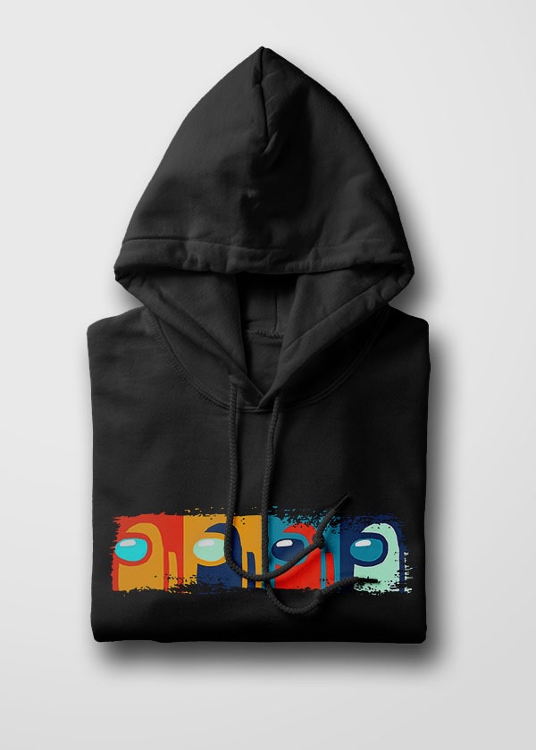 Buy Colorful Among Us Imposter Hoodie Online India - Black