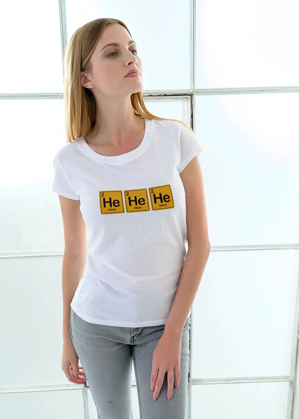 Buy Hehehe Cool Funny Boyfriend T shirt - White
