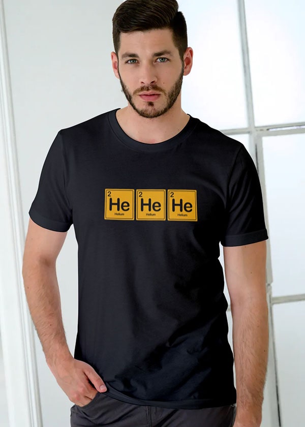 Buy Hehehe Cool Funny T shirt Men India Online - Black