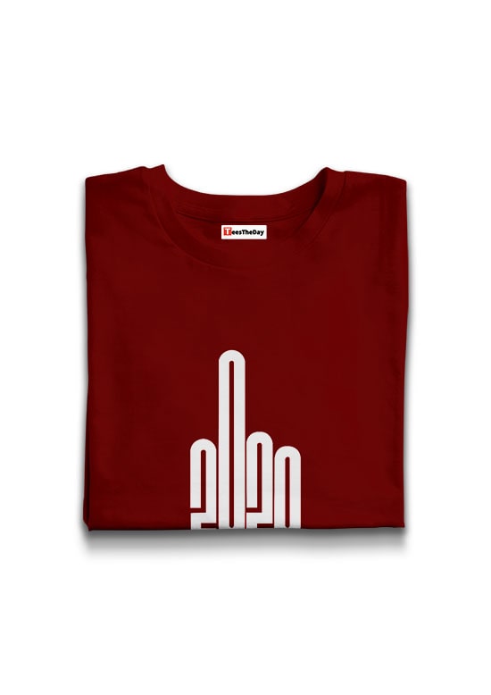 Buy 2020 Mid Finger Cool Funny T shirt Men India Online - Red