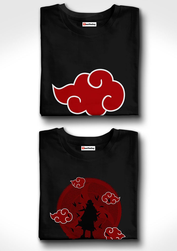 lette Æsel kål Buy Akatsuki Pack Of 2 Naruto T shirts India Online - Black | TeesTheDay