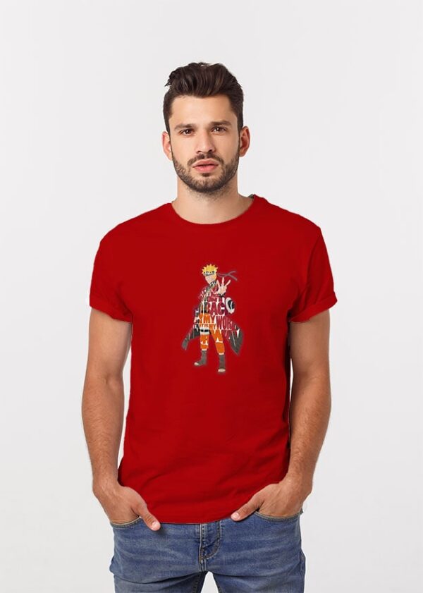 Buy Sage Art Half Sleeves T-Shirt - Red