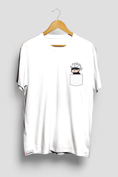 Buy Pocket JJK Half Sleeves T-Shirt - White