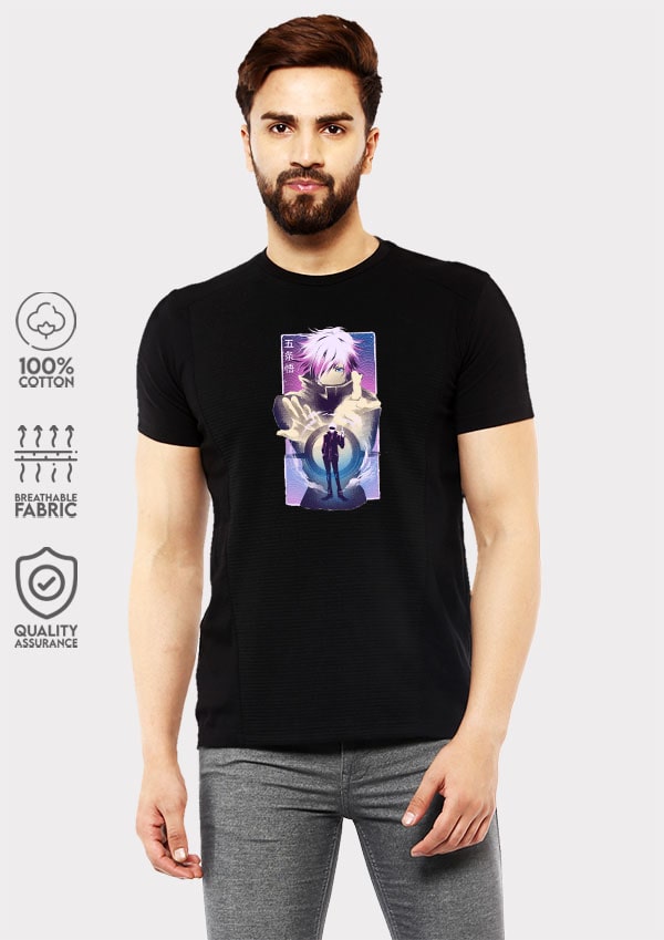 Buy Gojo Jujutsu Kaisen Merch T-Shirt - Black | TeesTheDay