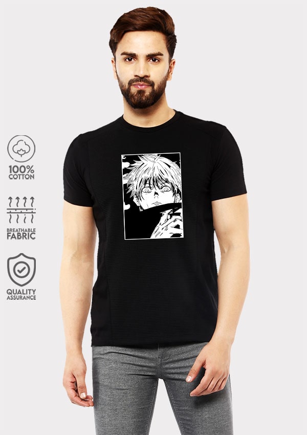 Buy Six Eyes Jujutsu Kaisen Merch T Shirt - Black | TeesTheDay