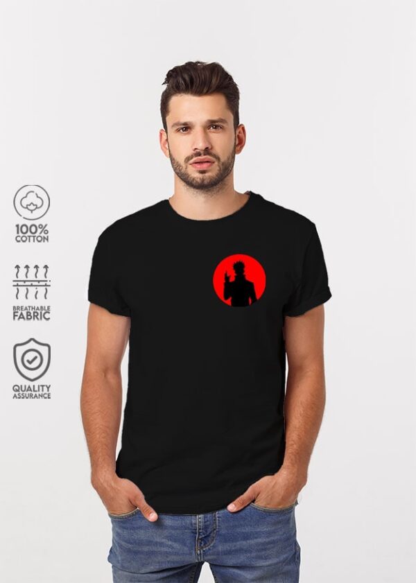 Buy JJK Pocket Red Moon Half Sleeves T-Shirt - Black