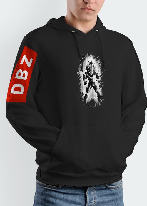 DBZ Grey Rage Hoodie - Black