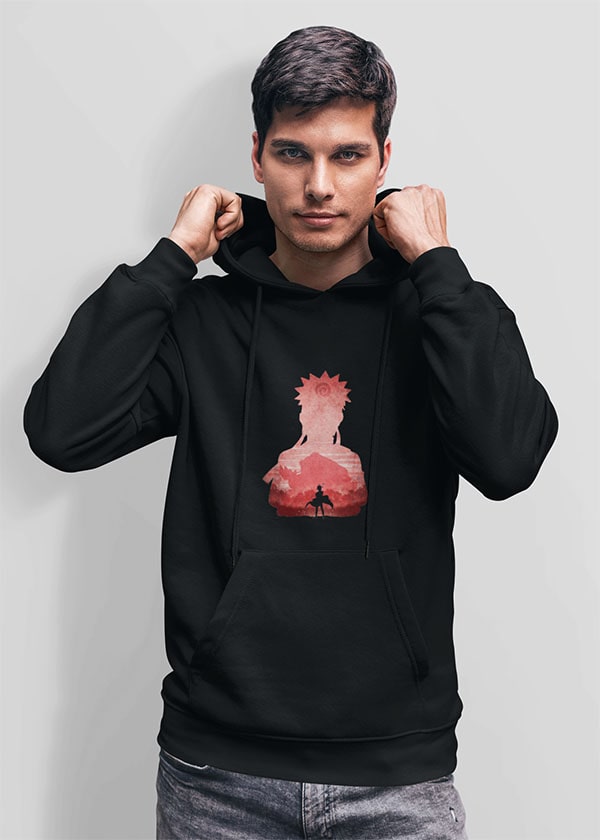 Buy Stand Tall Naruto Hoodie Online India - Black