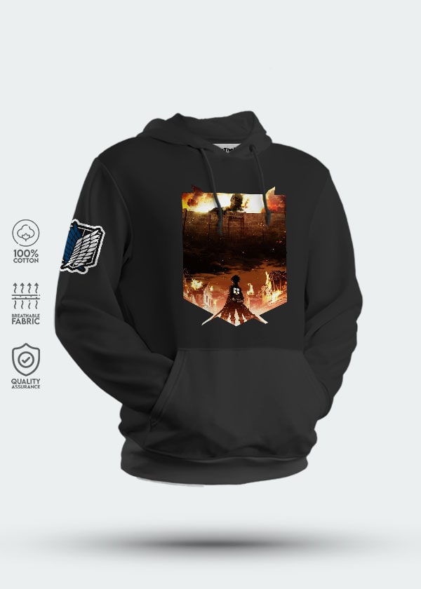 The Wall 2 Attack On Titan AOT Hoodie