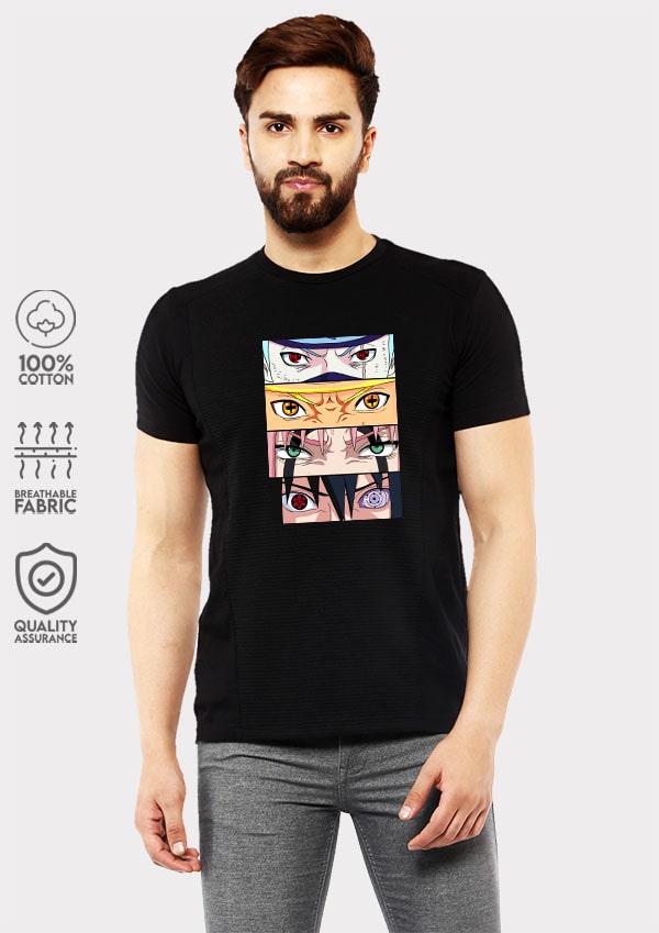Buy Team 7 Eyes x Naruto Uzumaki x Team 7 Pack Of 3 Naruto T-Shirts - Black