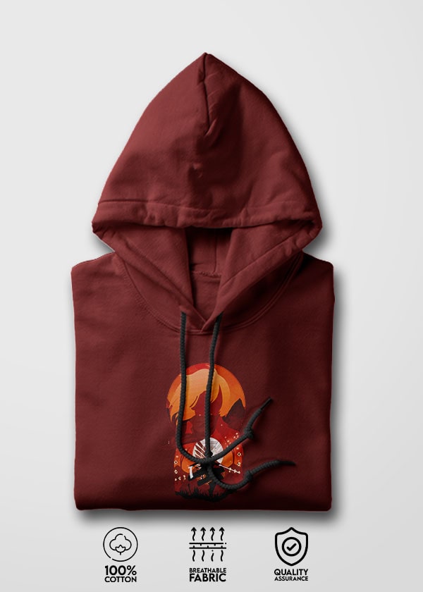 Buy 2nd Strongest Soldier Attack On Titan AOT Hoodie - Maroon