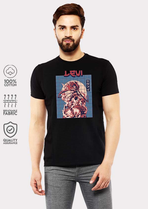 Buy Mikasa x Classic Levi x Drunk Levi Of 3 AOT T-Shirts - Black