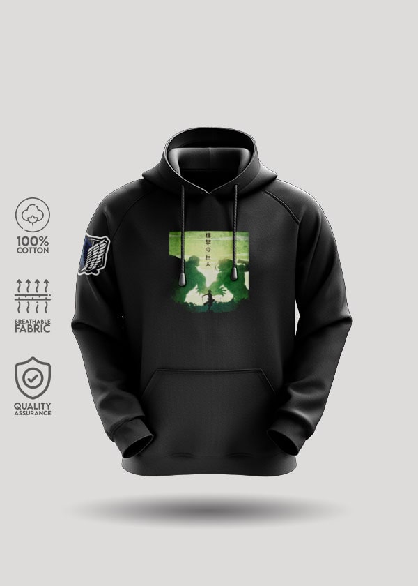 Buy The Fight Attack On Titan AOT Hoodie - Black