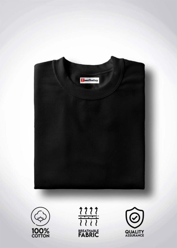 Jet Black Half Sleeve T-shirt