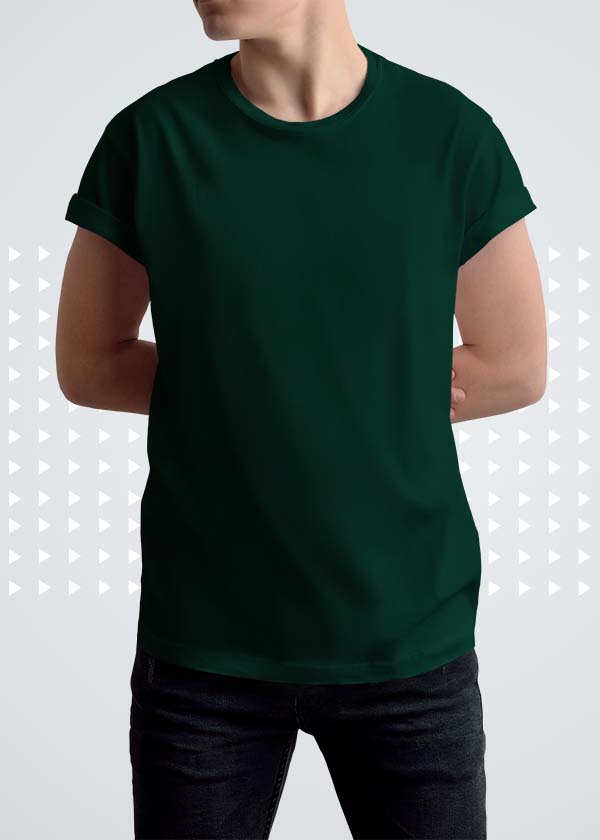 Bottle Green Half Sleeve T-shirt