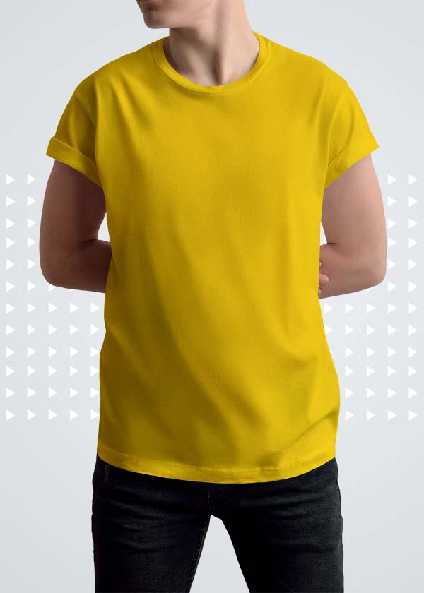 Yellow Half Sleeve T-shirt