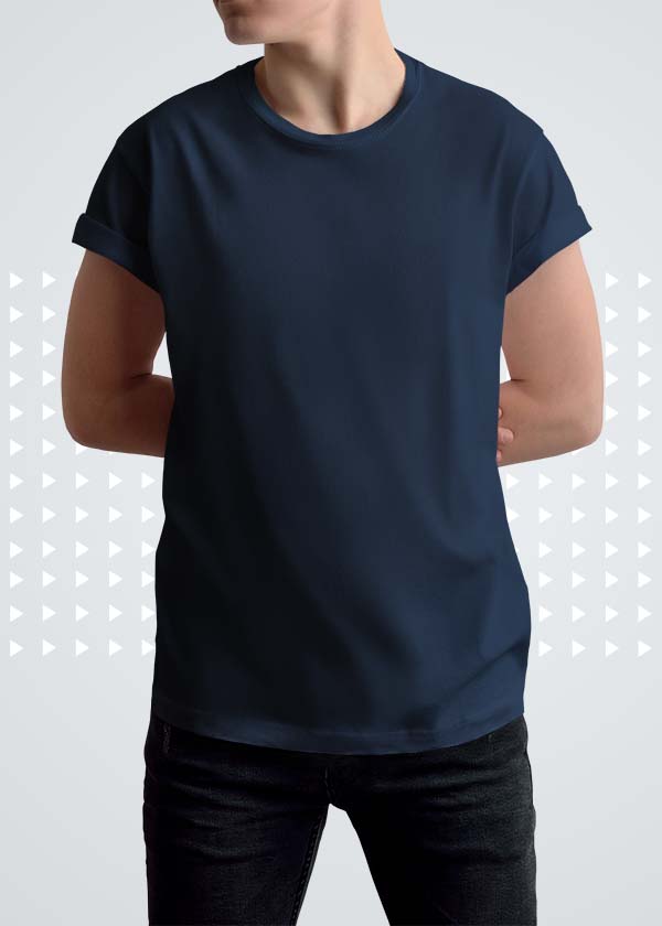 Navy Blue Half Sleeve T-shirt