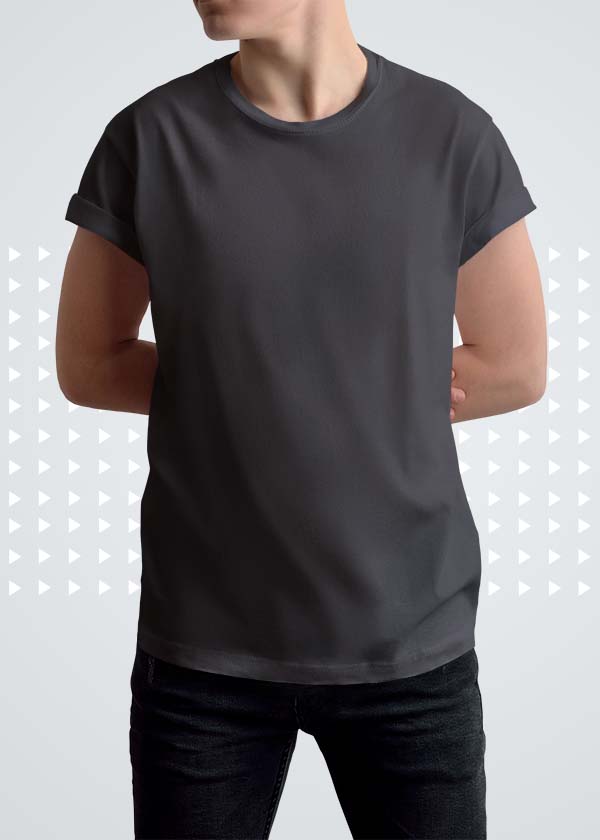 Charcoal Melange Half Sleeve T-shirt