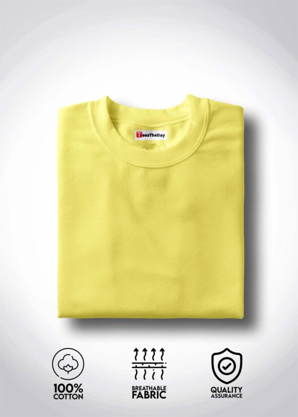 Pale Yellow Half Sleeve T-shirt