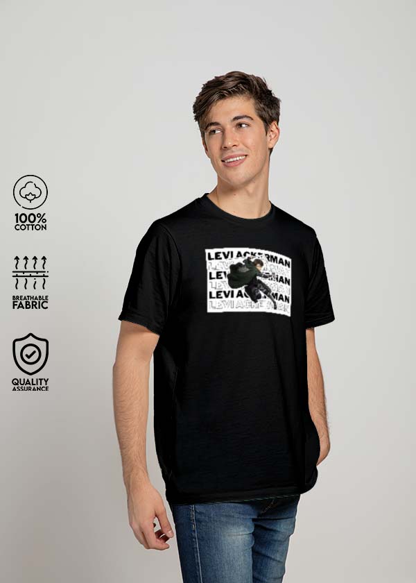 Buy Levi Ackerman Attack On Titan AOT T-shirt - Black
