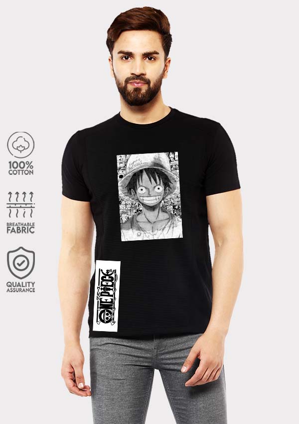 Manga One Piece T-Shirt - Black