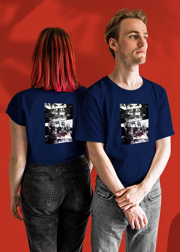 Eyes Attack On Titan AOT Anime Couple T-shirt