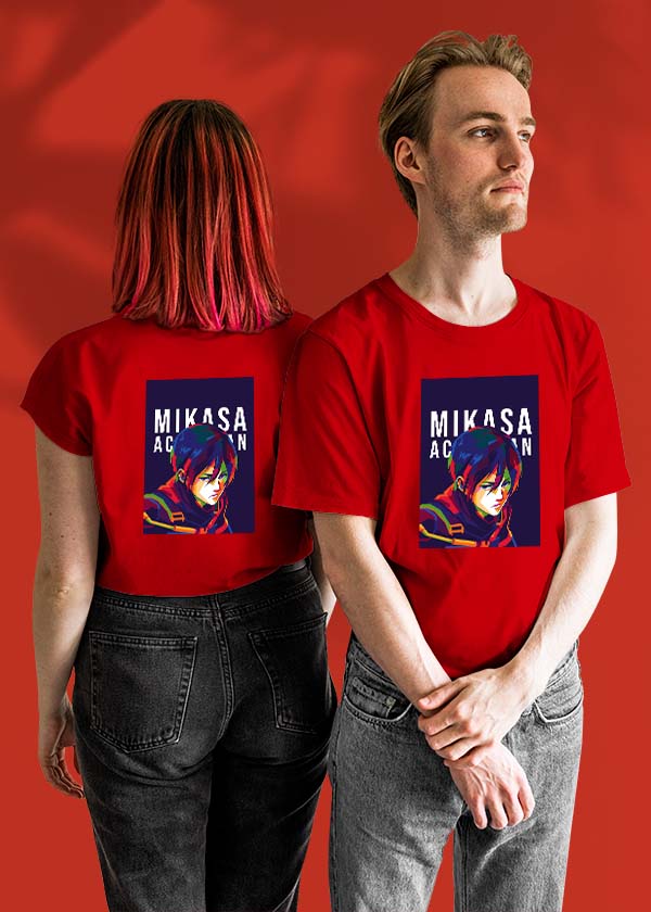 Mikasa Ackerman Attack On Titan AOT Anime Couple T-shirt
