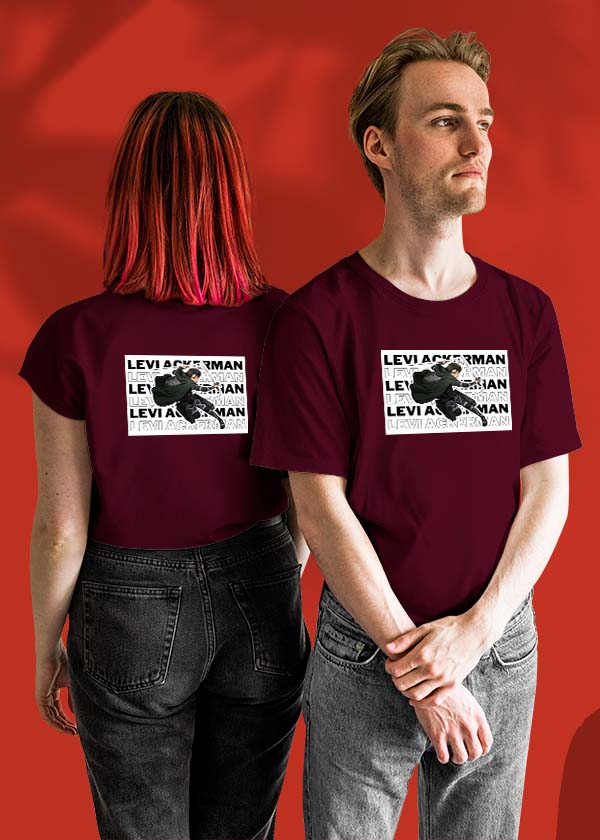 Levi Ackerman Attack On Titan AOT Anime Couple T-shirt