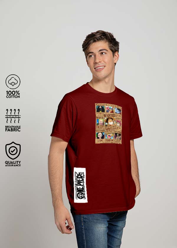 Strawhats One Piece T-Shirt - Maroon
