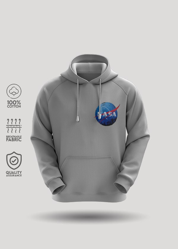 Buy Pocket NASA Hoodie - Grey