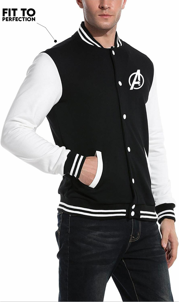 Buy Avengers Varsity Bomber Jacket - Black