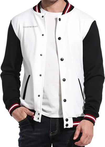 AngelJackets Men's Hooded Varsity Jacket